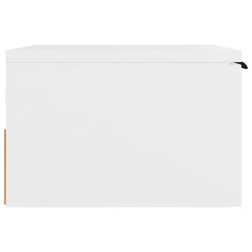 White Wall-Mounted Bedside Cabinet 34x30x20 cm - Sleek Design