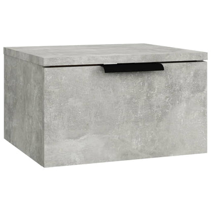 Concrete Grey Wall-Mounted Bedside Cabinet 34x30x20 cm