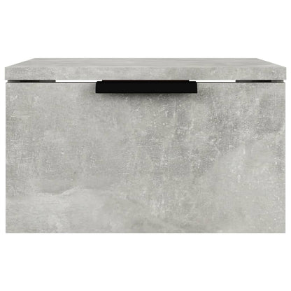 Concrete Grey Wall-Mounted Bedside Cabinet 34x30x20 cm