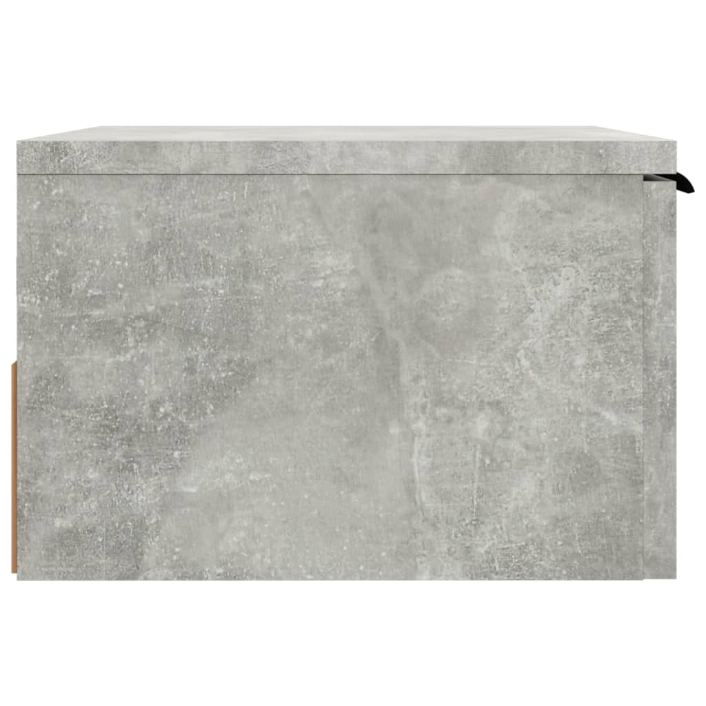 Concrete Grey Wall-Mounted Bedside Cabinet 34x30x20 cm