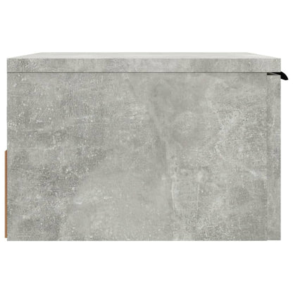 Concrete Grey Wall-Mounted Bedside Cabinet 34x30x20 cm