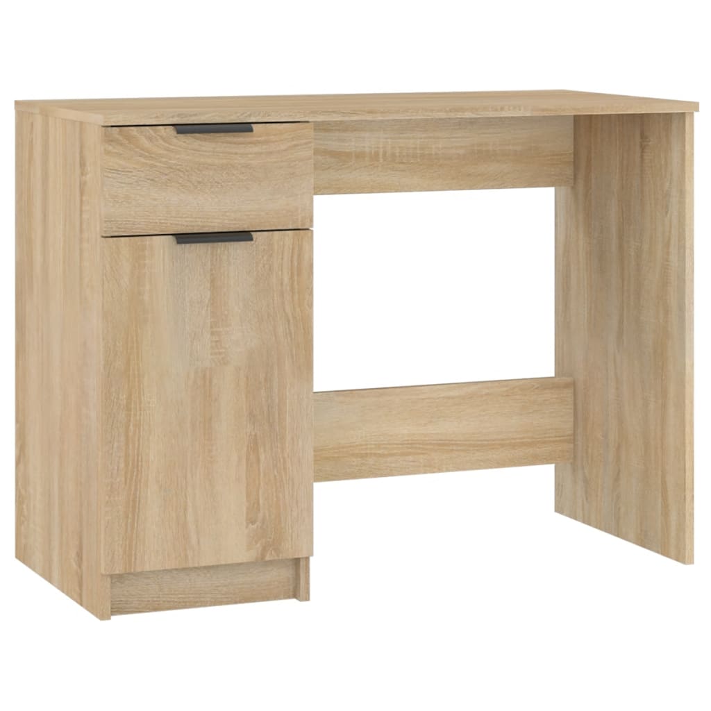Compact Sonoma Oak Desk 100x50x75 cm - Engineered Wood Finish