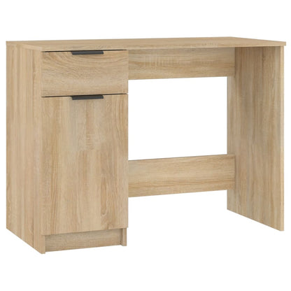 Compact Sonoma Oak Desk 100x50x75 cm - Engineered Wood Finish