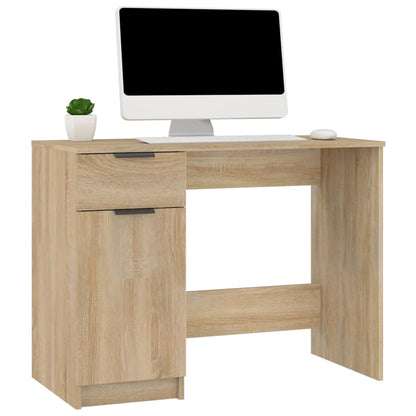 Compact Sonoma Oak Desk 100x50x75 cm - Engineered Wood Finish