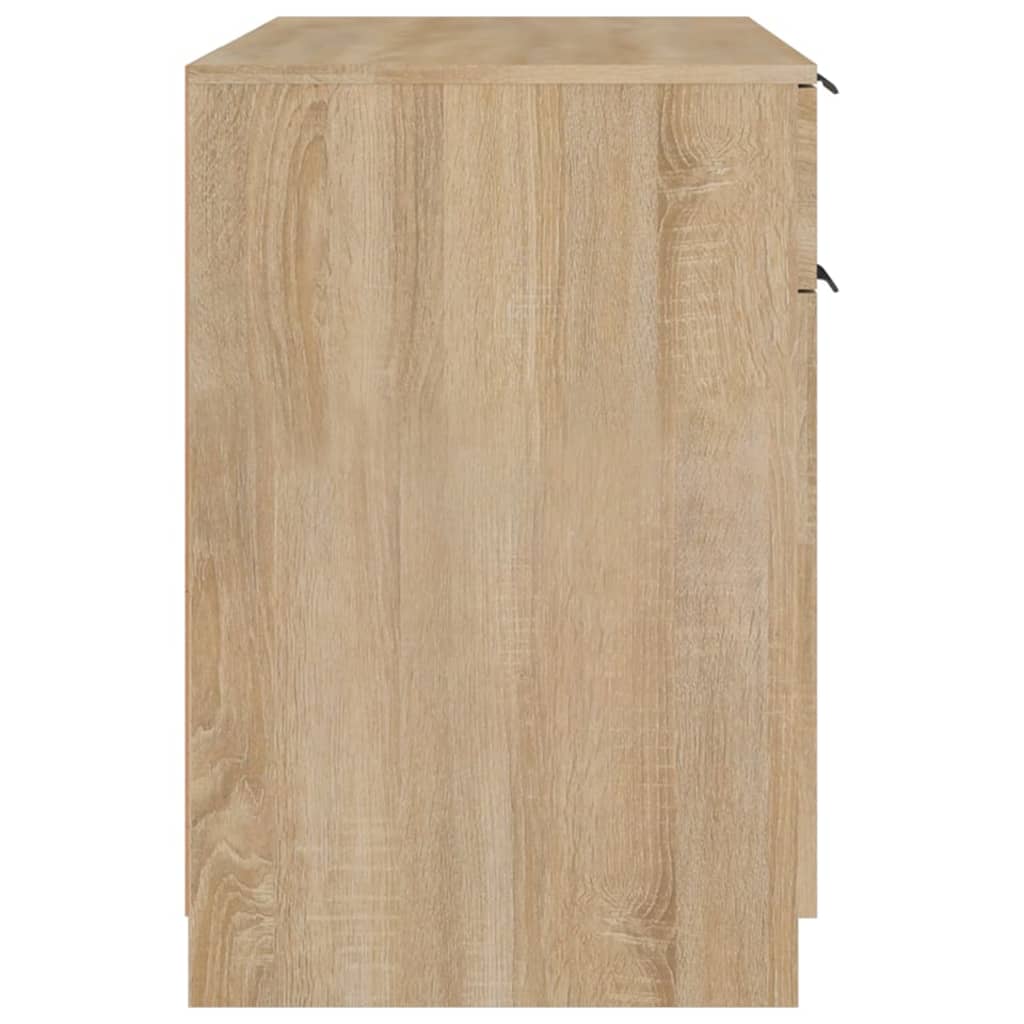 Compact Sonoma Oak Desk 100x50x75 cm - Engineered Wood Finish