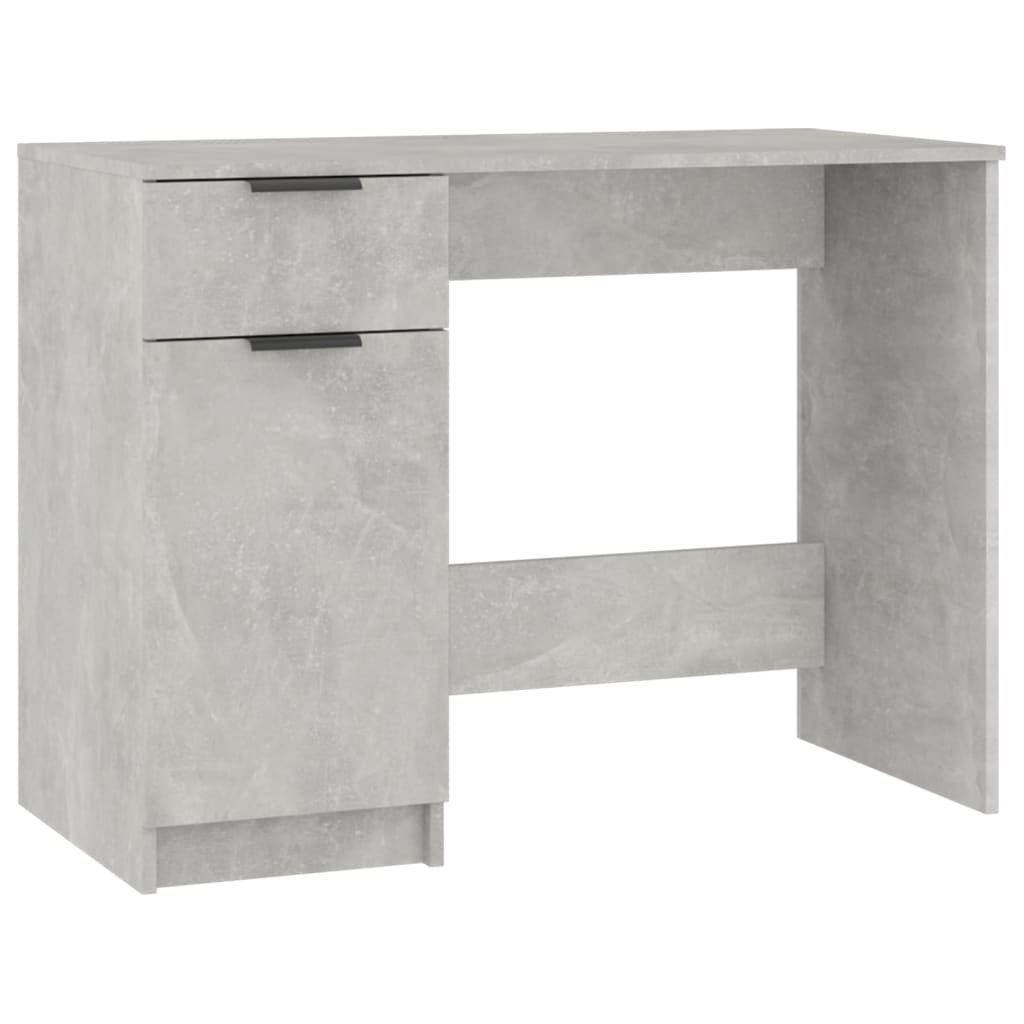 Concrete Grey Engineered Wood Desk - 100x50x75 cm