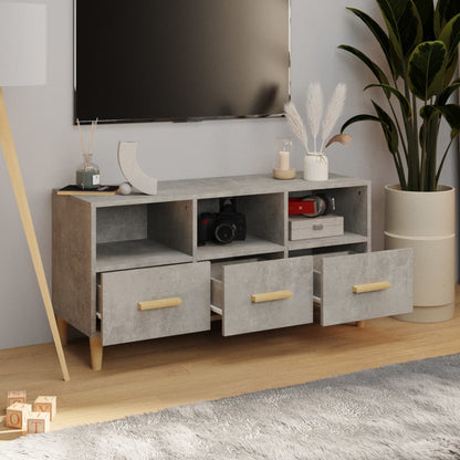 TV Cabinet Concrete Grey 102x36x50 cm Engineered Wood