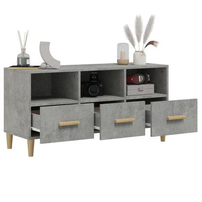 TV Cabinet Concrete Grey 102x36x50 cm Engineered Wood