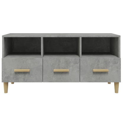TV Cabinet Concrete Grey 102x36x50 cm Engineered Wood