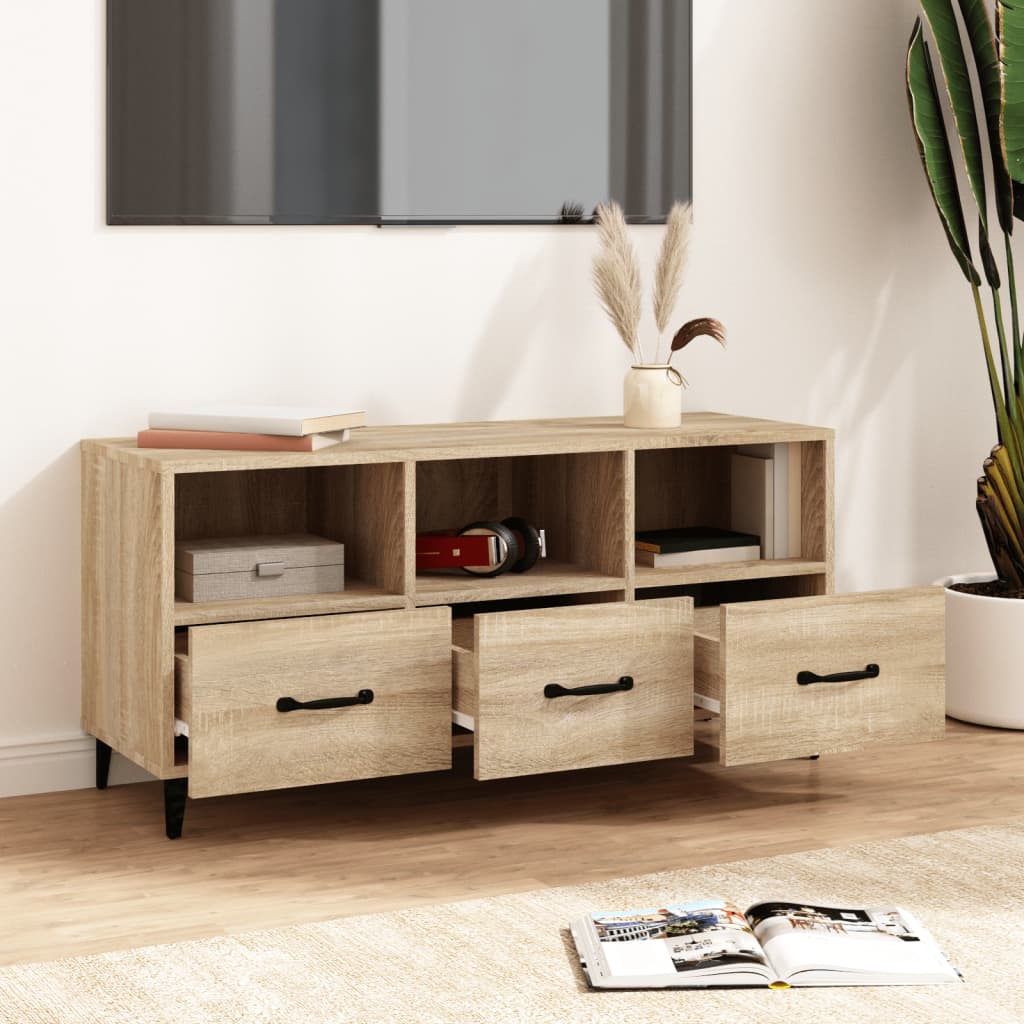 TV Cabinet Sonoma Oak 102x35x50 cm Engineered Wood