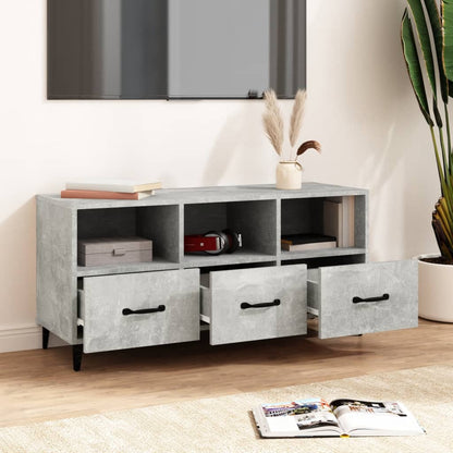 TV Cabinet Concrete Grey 102x35x50 cm Engineered Wood