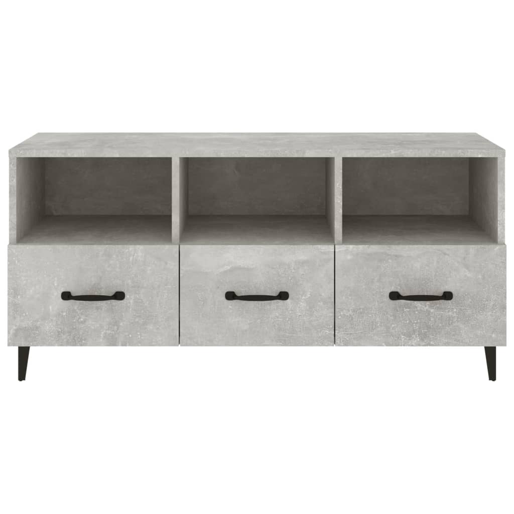 TV Cabinet Concrete Grey 102x35x50 cm Engineered Wood