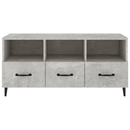 TV Cabinet Concrete Grey 102x35x50 cm Engineered Wood