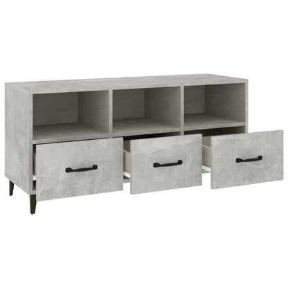 TV Cabinet Concrete Grey 102x35x50 cm Engineered Wood