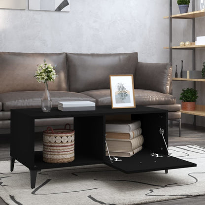Coffee Table Black 90x50x40 cm Engineered Wood