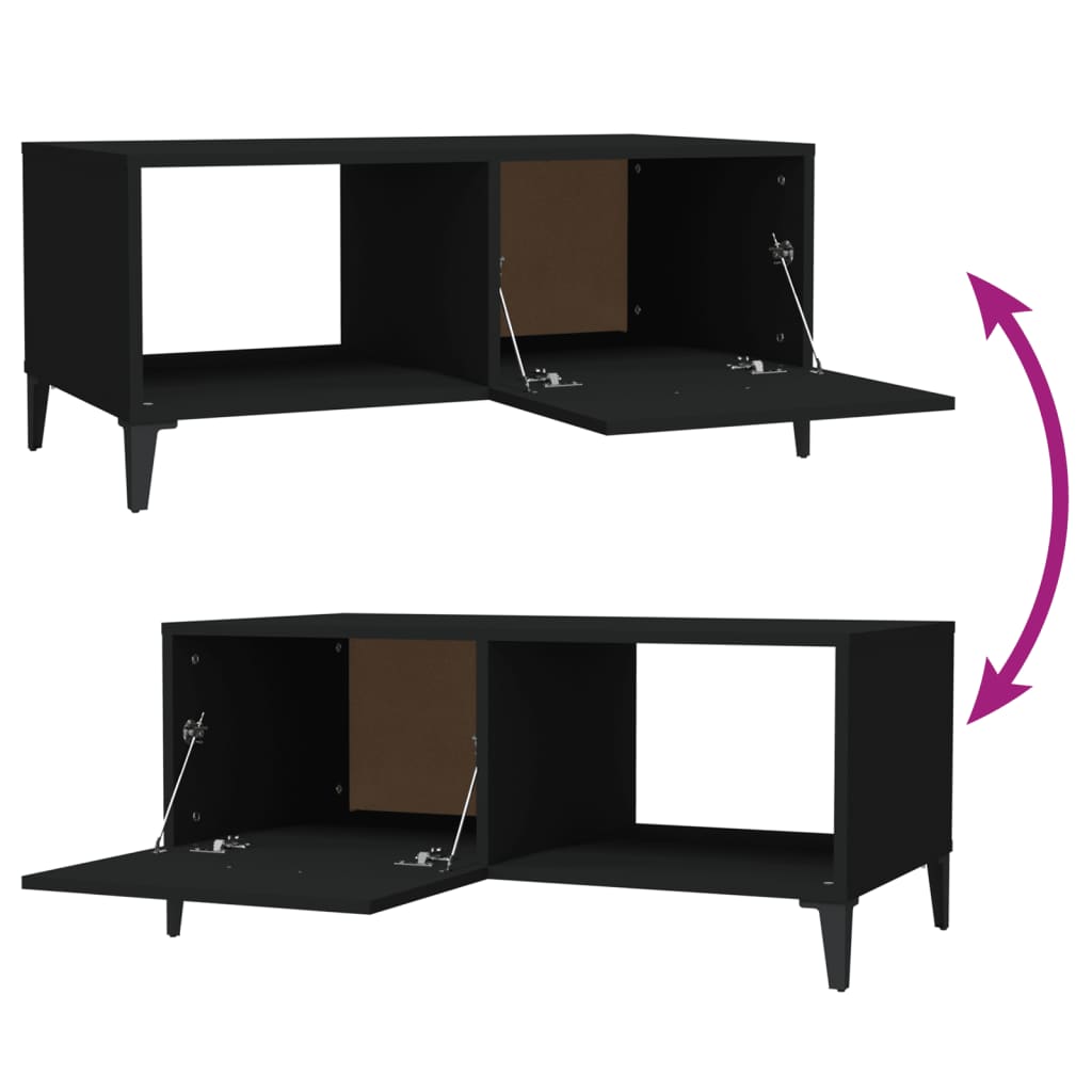Coffee Table Black 90x50x40 cm Engineered Wood