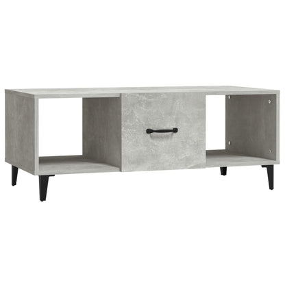 Coffee Table Concrete Grey 102x50x40 cm Engineered Wood