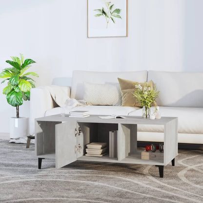 Coffee Table Concrete Grey 102x50x40 cm Engineered Wood