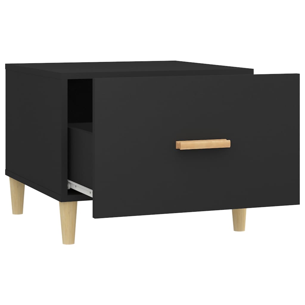 Coffee Table Black 50x50x40 cm Engineered Wood