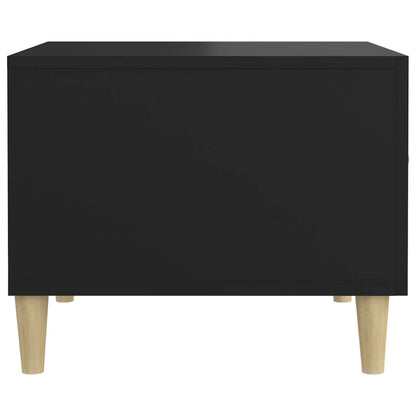 Coffee Table Black 50x50x40 cm Engineered Wood