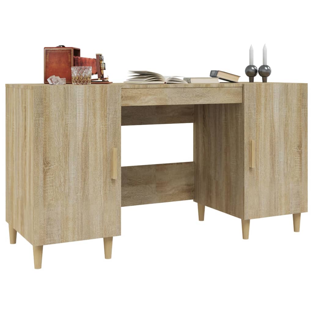 Sonoma Oak Engineered Wood Desk 140x50x75 cm - Stylish & Durable