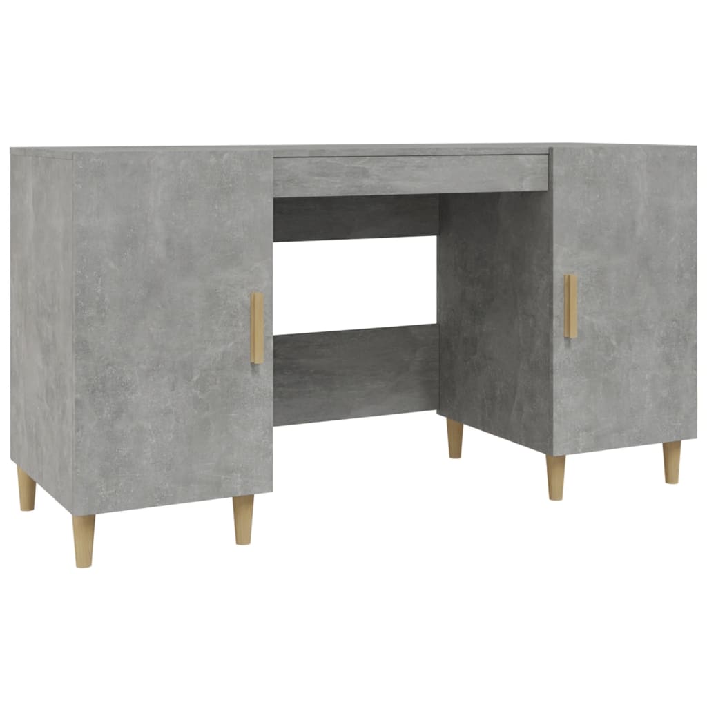 Concrete Grey Engineered Wood Desk 140x50x75 cm
