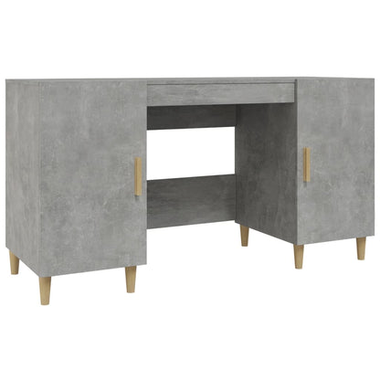 Concrete Grey Engineered Wood Desk 140x50x75 cm