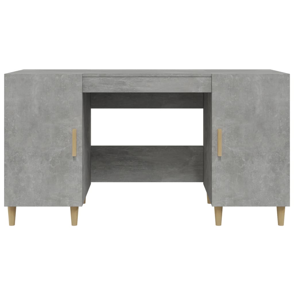 Concrete Grey Engineered Wood Desk 140x50x75 cm
