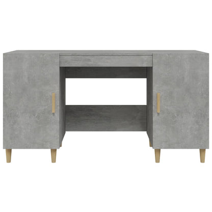 Concrete Grey Engineered Wood Desk 140x50x75 cm