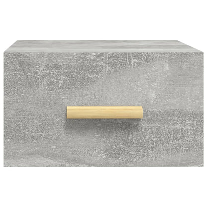 Concrete Grey Wall-Mounted Bedside Cabinet 35x35x20 cm