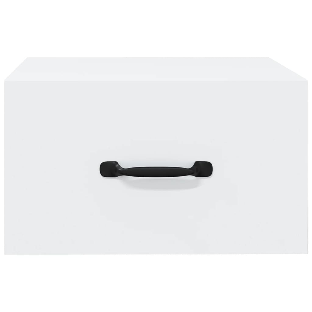 White Wall-Mounted Bedside Cabinets Set of 2 - 35x35x20 cm