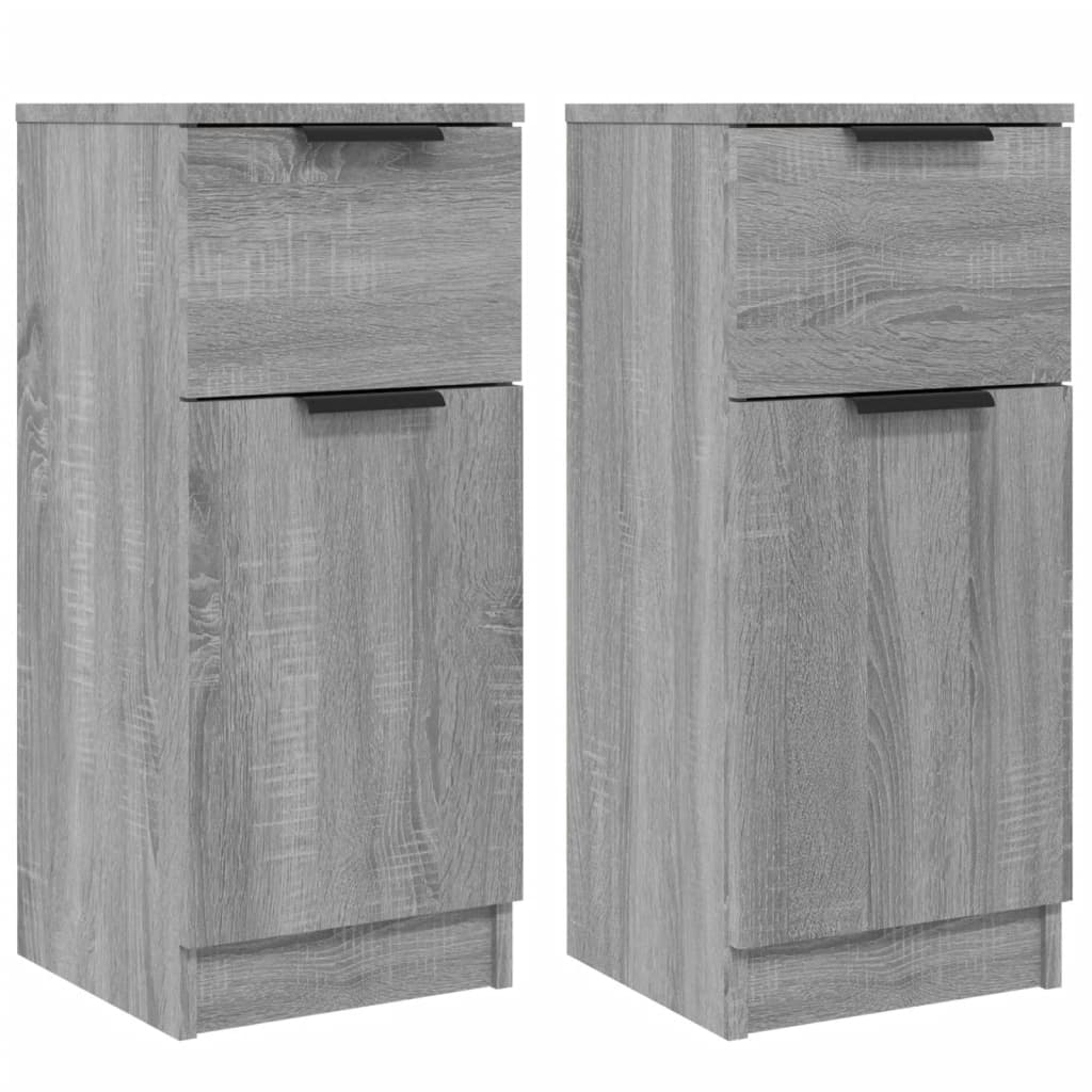 Sideboards 2 pcs Grey Sonoma 30x30x70 cm Engineered Wood