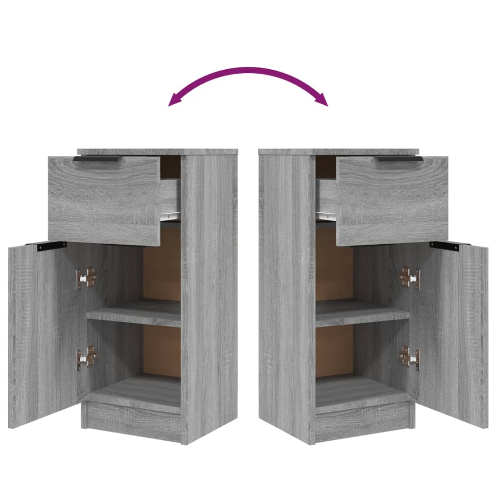 Sideboards 2 pcs Grey Sonoma 30x30x70 cm Engineered Wood