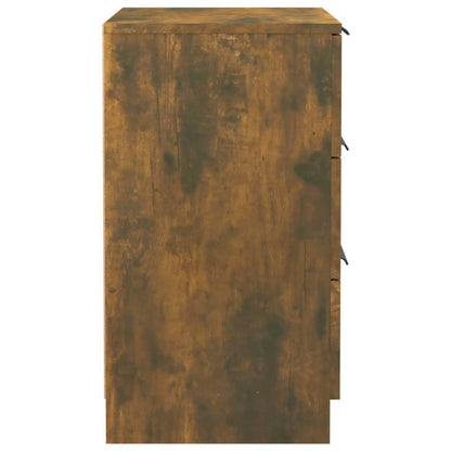 Set of 2 Smoked Oak Bedside Cabinets, 40x36x65 cm