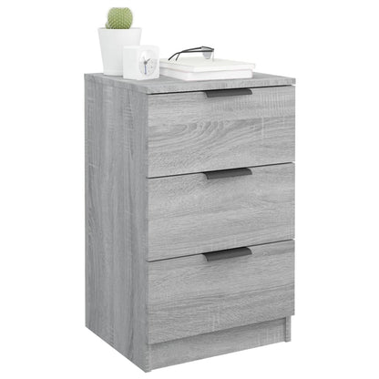 Grey Sonoma Bedside Cabinet, 40x36x65 cm - Stylish & Compact Storage