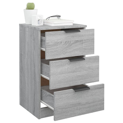 Grey Sonoma Bedside Cabinet, 40x36x65 cm - Stylish & Compact Storage