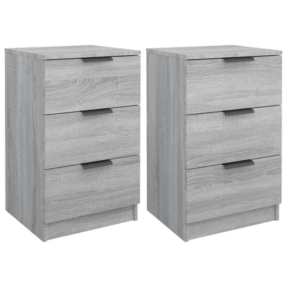 Grey Sonoma Bedside Cabinets Set of 2 - 40x36x65 cm