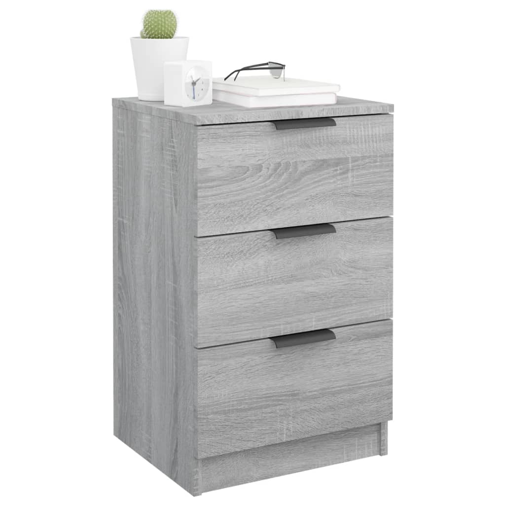 Grey Sonoma Bedside Cabinets Set of 2 - 40x36x65 cm