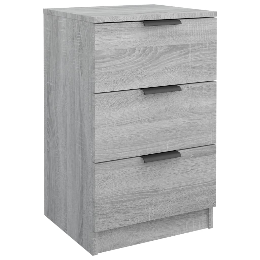 Grey Sonoma Bedside Cabinets Set of 2 - 40x36x65 cm