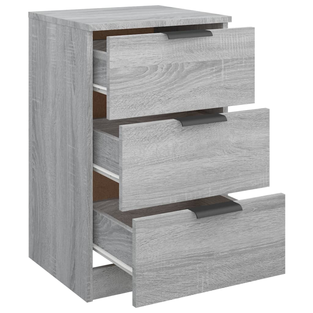 Grey Sonoma Bedside Cabinets Set of 2 - 40x36x65 cm