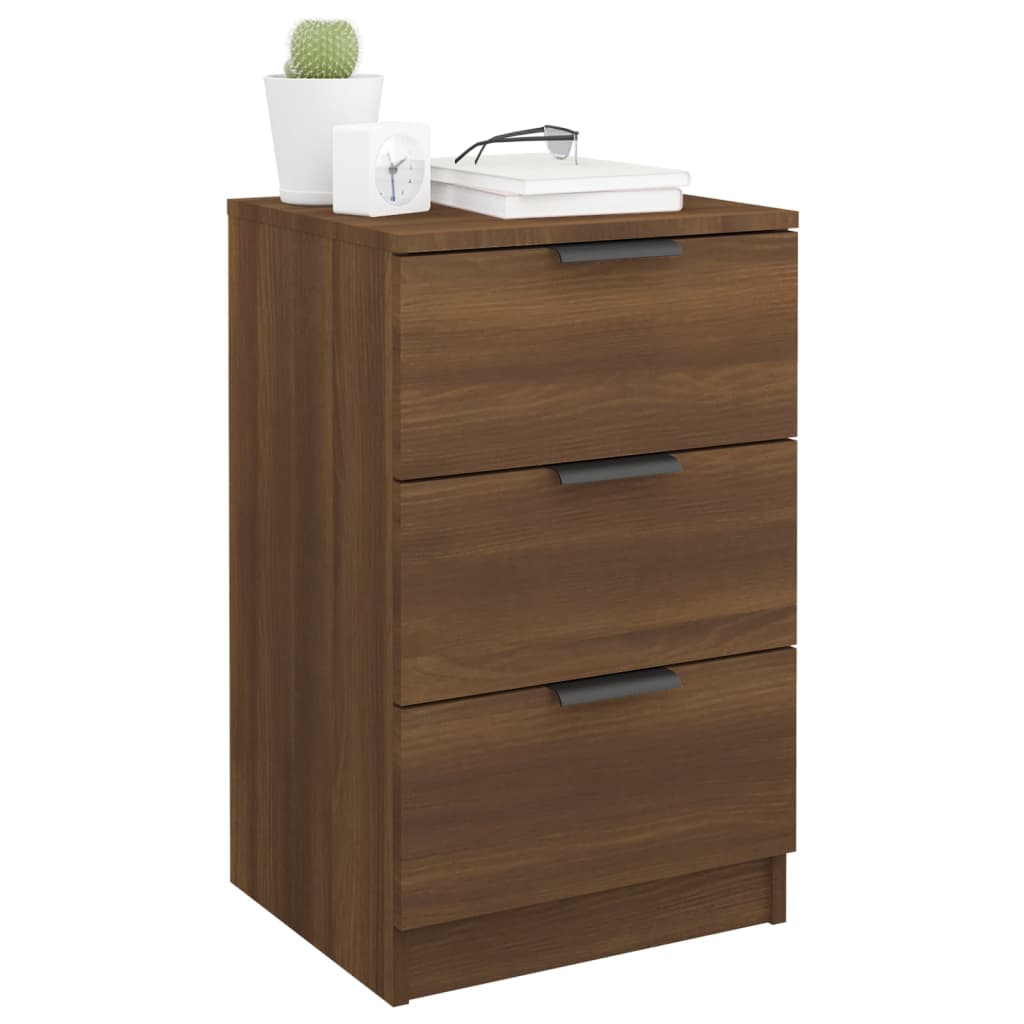 Brown Oak Bedside Cabinet, 40x36x65 cm - Stylish Bedroom Storage