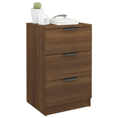 Brown Oak Bedside Cabinet, 40x36x65 cm - Stylish Bedroom Storage