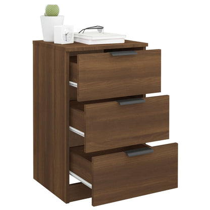 Brown Oak Bedside Cabinet, 40x36x65 cm - Stylish Bedroom Storage