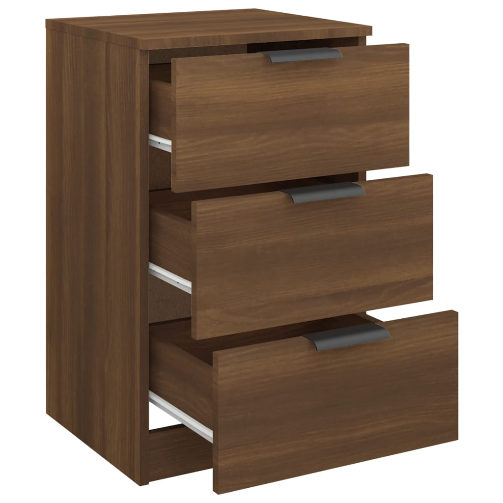 Brown Oak Bedside Cabinet, 40x36x65 cm - Stylish Bedroom Storage