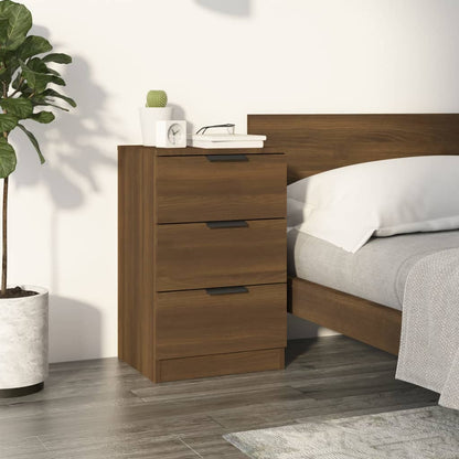 Brown Oak Bedside Cabinet, 40x36x65 cm - Stylish Bedroom Storage