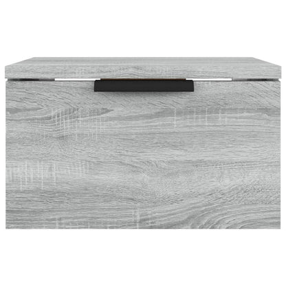 Grey Sonoma Wall-Mounted Bedside Cabinet, 34x30x20 cm - Stylish Storage