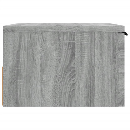 Grey Sonoma Wall-Mounted Bedside Cabinet, 34x30x20 cm - Stylish Storage