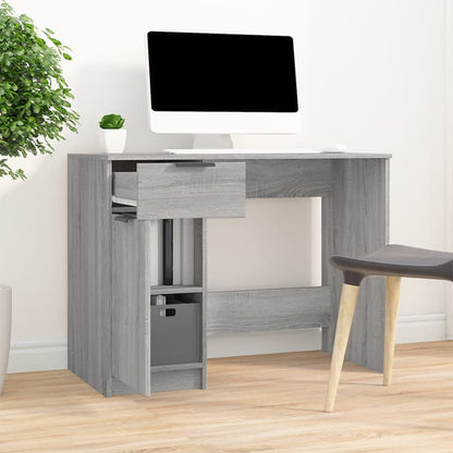Grey Sonoma Engineered Wood Desk 100x50x75 cm - Stylish & Durable