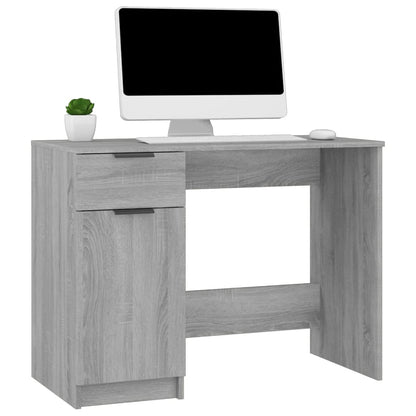 Grey Sonoma Engineered Wood Desk 100x50x75 cm - Stylish & Durable