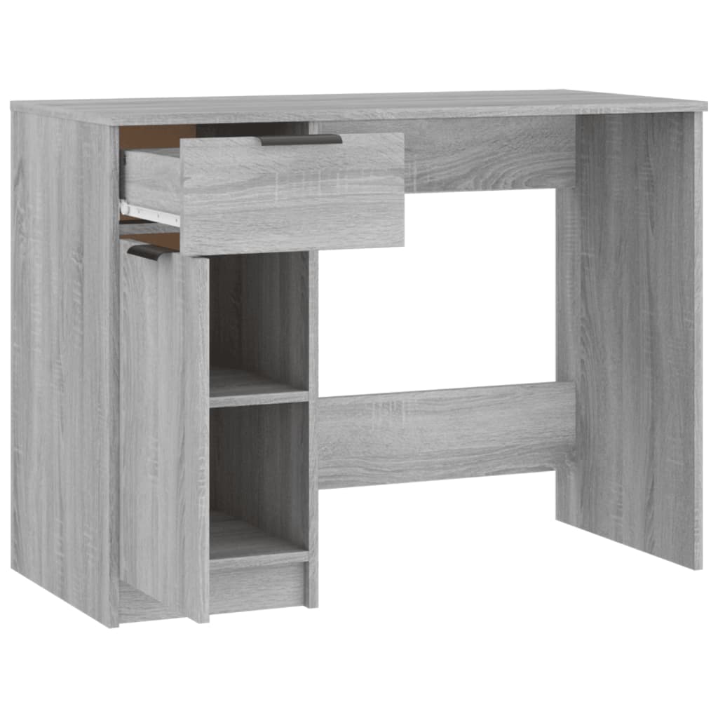 Grey Sonoma Engineered Wood Desk 100x50x75 cm - Stylish & Durable